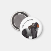 Gorilla en baby 'geweldige vader' magnet magneet (Voorkant / Achterkant)