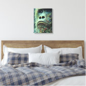 Gorilla en Planten Canvas Afdruk (Insitu (Slaapkamer))