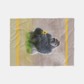 Gorilla en Yellow Daisy Fleece Deken (Voorkant (Horizontaal))