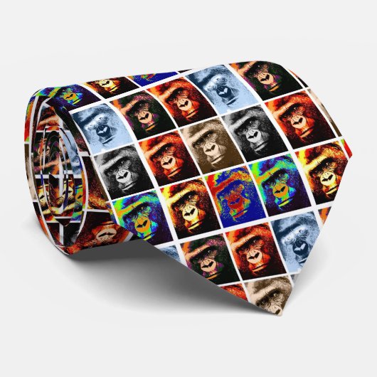 Gorilla face à la Cravate d'art pop (Roulé)