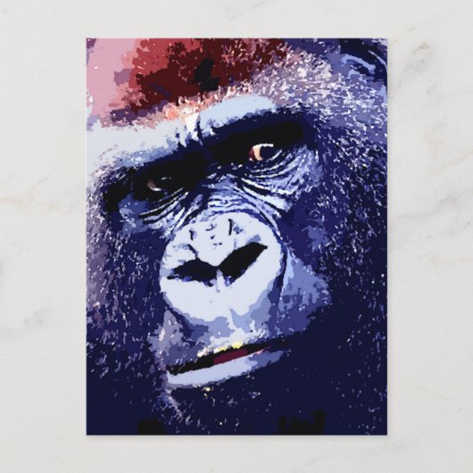 Gorilla Face Briefkaart (Voorkant)