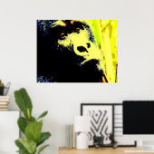 Gorilla Face Pop Art Poster Print. Gorilla Posters (Thuiskantoor)