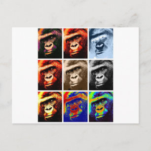 Gorilla Faces Briefkaart