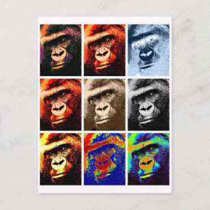 Gorilla Faces Briefkaart