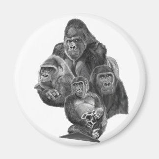 Gorilla Family Magnet (ゴリラ家族のマグネット）Gorilla Life Magneet