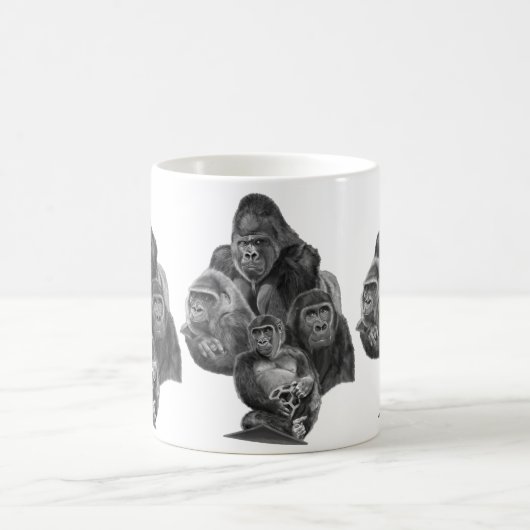 Gorilla Family Mug (ゴリラ家族のマグカップ)Gorilla Life (Centre)