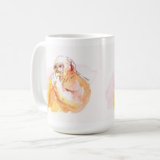 Gorilla Family Mug (ゴリラ家族のマグカップ）Gorilla Life Koffiemok (Voorkant links)