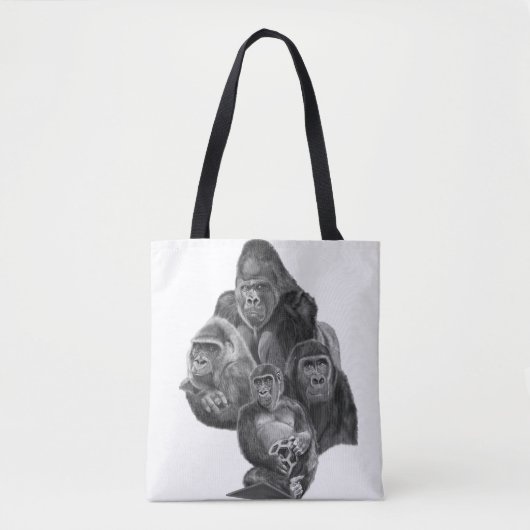Gorilla Family tote Bag (ゴリラ家族のトートバッグ)Gorilla Life (Devant)