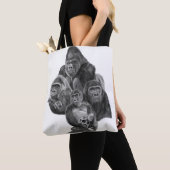 Gorilla Family tote Bag (ゴリラ家族のトートバッグ)Gorilla Life (De près)