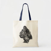 Gorilla Family Totebag (ゴリラ家族のトートバッグ)Gorilla Life Tote Bag (Voorkant)