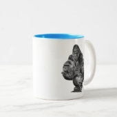 Gorilla Family Tweekleurige Koffiemok (Voorkant rechts)