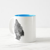 Gorilla Family Tweekleurige Koffiemok (Voorkant links)