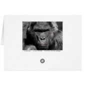 Gorilla, Fête des pères Grey Card (Dos Horizontal)