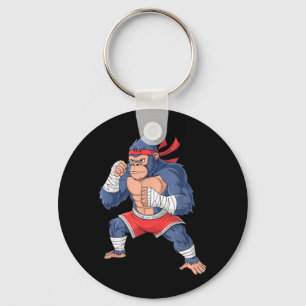 Gorilla Fighter MMA Kickbokstraining Vechtkunst Sleutelhanger