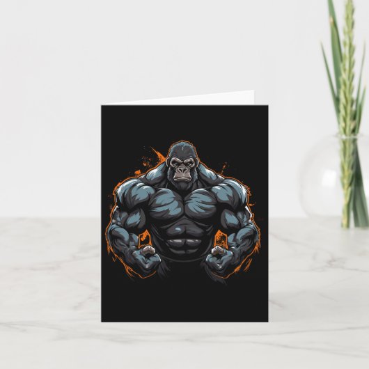 gorilla flexing kaart (Voorkant)