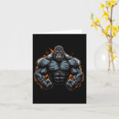 gorilla flexing kaart (Gele Bloem)