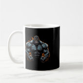 gorilla flexing koffiemok (Links)