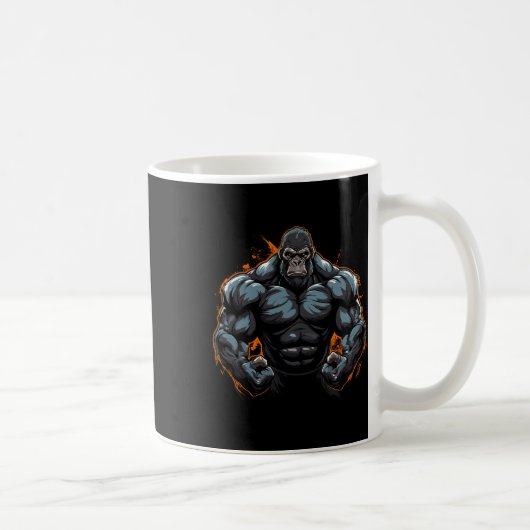 gorilla flexing koffiemok (Rechts)