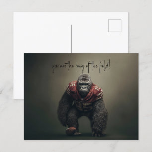Gorilla Football Speler Briefkaart