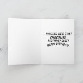 GORILLA FUNNY ANNIVERSAIRE CARTES DE SALUT (Intérieur)