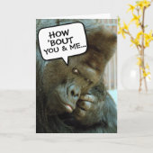 GORILLA FUNNY ANNIVERSAIRE CARTES DE SALUT (Fleur jaune)
