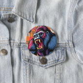 gorilla graffiti ronde button 7,6 cm (In situ)