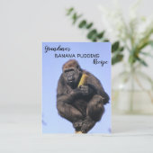 Gorilla Grandma's Banana Pudding Recept Kinder kok Briefkaart (Staand voorkant)