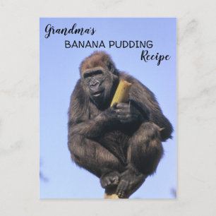 Gorilla Grandma's Banana Pudding Recipe Kinder Coo Briefkaart