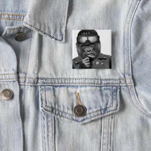 Gorilla Guy Vierkante Button 5,1 Cm (In situ)