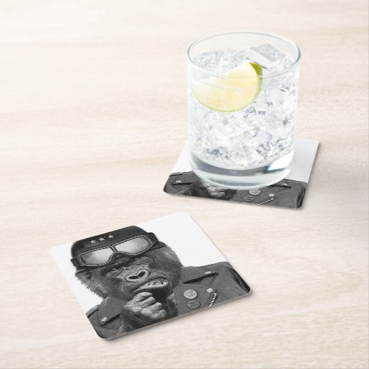 Gorilla Guy Vierkante Kartonnen Onderzetter (Insitu)