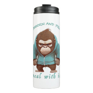Gorilla hardnekkig omgaan met het schattig Schatti Thermosbeker
