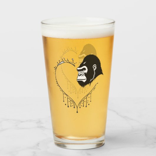 Gorilla Heartbeat Glas (Achterkant gevuld)
