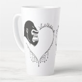 Gorilla Heartbeat Latte Mok (Linkerhoek)