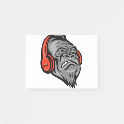Gorilla-hoofdtelefoon The Mountain Big Face, Goril Post-it® Notes (Voorkant)