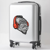 Gorilla-hoofdtelefoon The Mountain Big Face, Goril Sticker (Koffer)