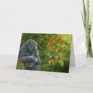 Gorilla & Hummingbird Card Kaart