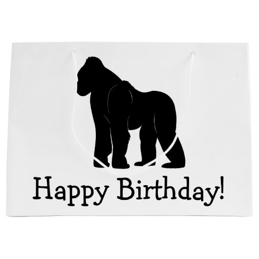 Gorilla iHappy Birthday Large Cadeauzakje (Voorkant)