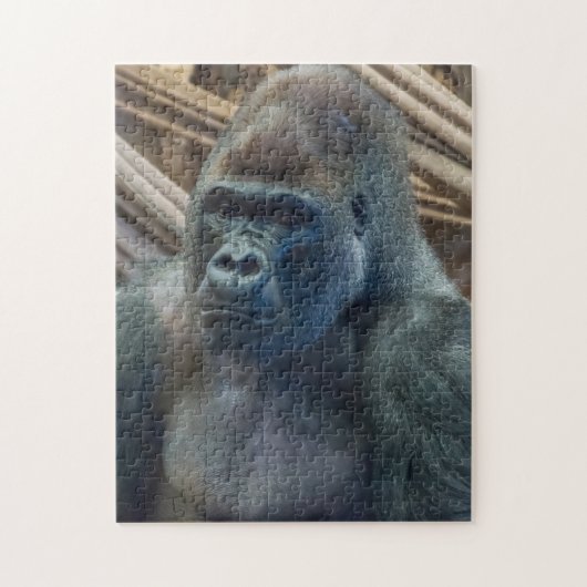 Gorilla in de buurt van puzzel legpuzzel (Verticaal)