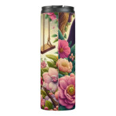 Gorilla in een fantasietuin thermosbeker (Achterkant)