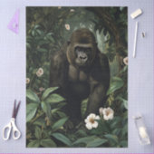 Gorilla in een levendig tropisch bos decoupage tissuepapier (Craft)