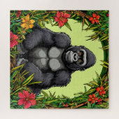 Gorilla in een tropisch bamboe Lijst Legpuzzel (Horizontaal)