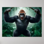 Gorilla in Oerwoud Poster (Voorkant)