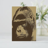 Gorilla Invitation Kaart (Staand voorkant)