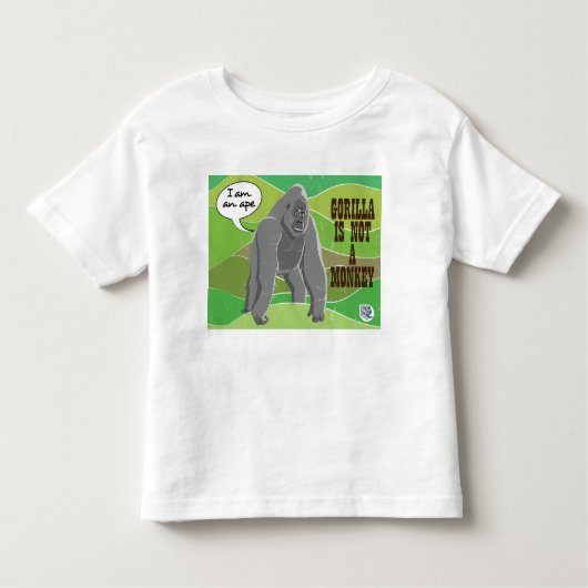 Gorilla is geen aap kinder shirts (Voorkant)