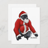 Gorilla - kerstkaart (Voorkant / Achterkant)