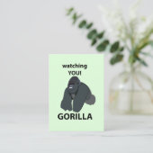 Gorilla kijken naar je grappige gorilla visitekaartje (Staand voorkant)