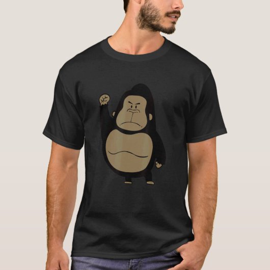 Gorilla King Alpha Ape Wildlife T-shirt (Voorkant)