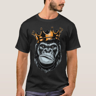 Gorilla King - Alpha - Funny Ape - Wildlife - De W T-shirt