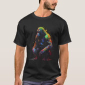 Gorilla Kleurrijke Kunstwerk Dierenaap Zoo Goril T-shirt (Voorkant)
