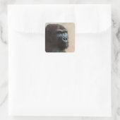 Gorilla Lope Close-up Vierkante Sticker (Tas)